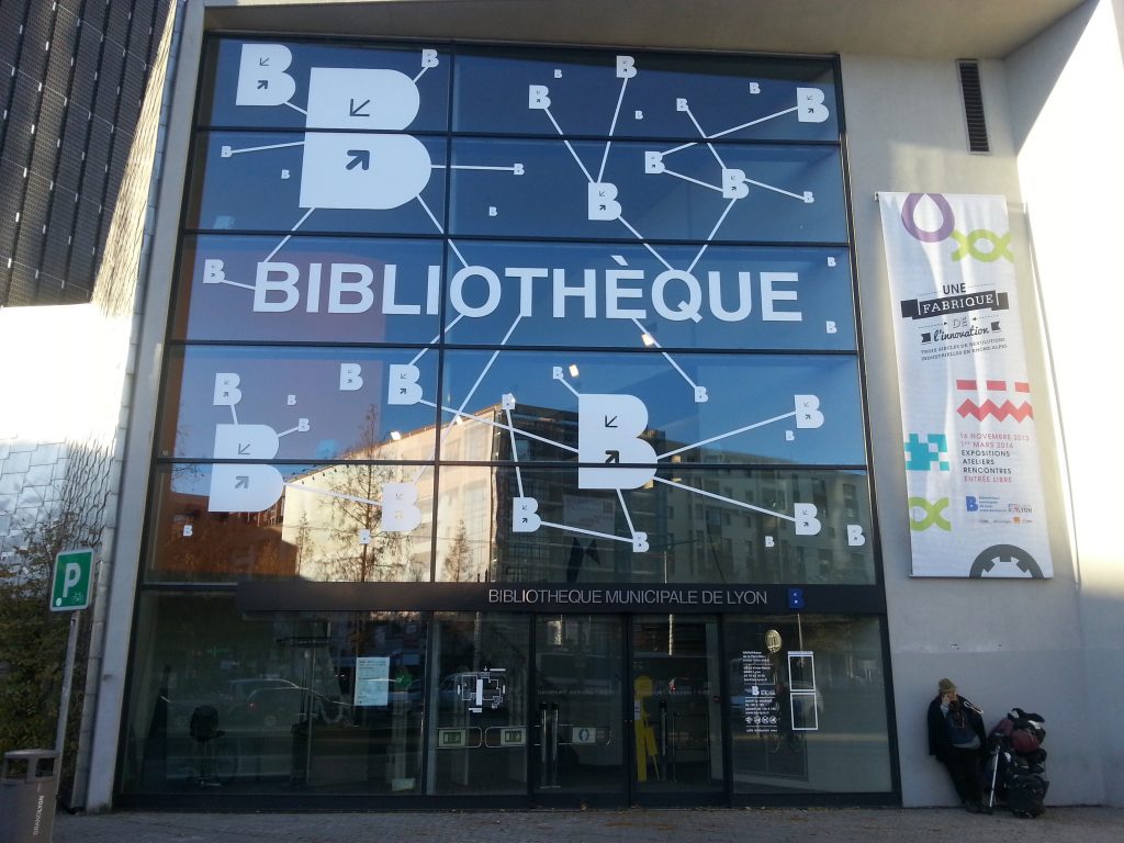 Photographie de la nouvelle entrée de la bibliothèque de Lyon