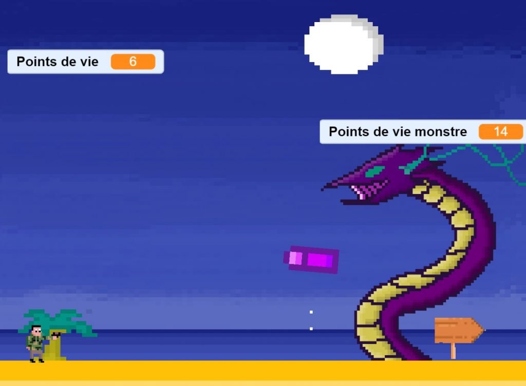 Vue du jeu vidéo Leviathan avec un personnage face à un dragon