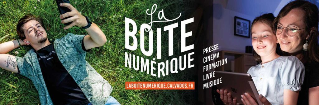 Capture écran du portail de ressources numériques de la bibliothèque départementale du Calvados