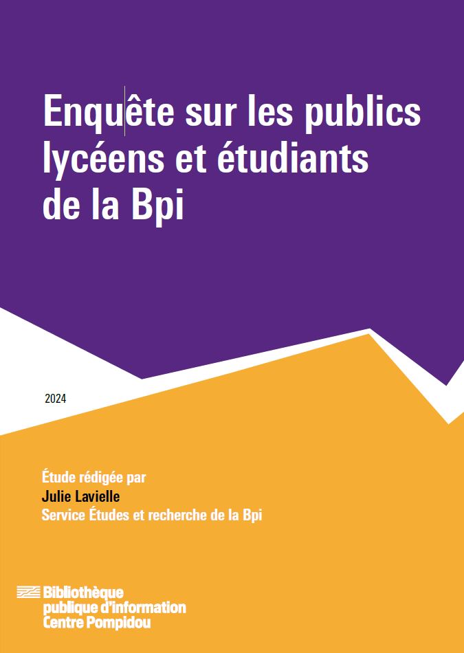 Couverture de l'enquête sur le spublics lycéens et étudiants dd la Bpi