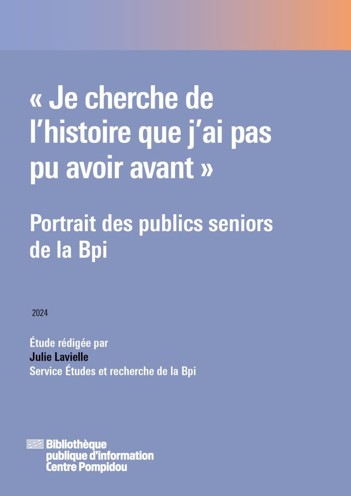 Couverture de l'étude sur les publics seniors de la Bpi
