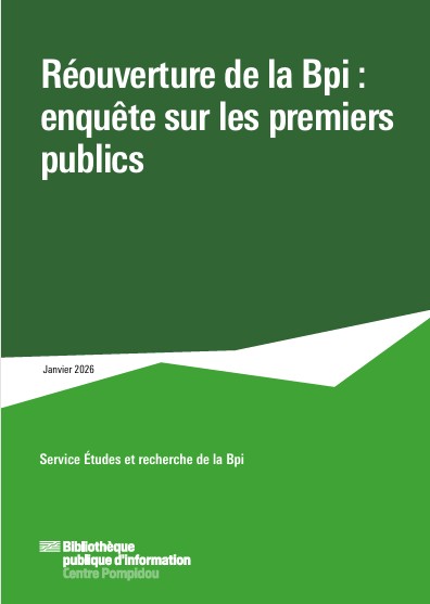 Couverture de l'étude sur les premiers publics de la réouverture de la Bibliothèque publique d'information (Bpi).