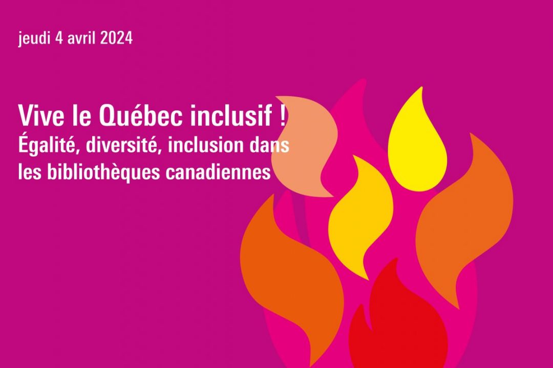 Flammes sur fond rose avec la mention "Bibliogrill"